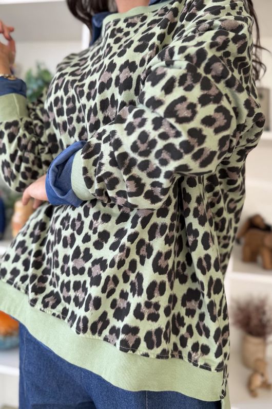 Untamed Classic High Low Sweatshirt Matcha